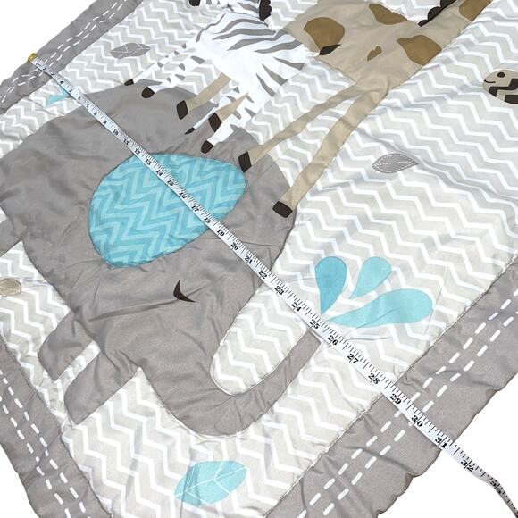 Wowelife Safari Elephant Crib Size Bedding for Baby Boy, Gray and Blue - Picture 5 of 8